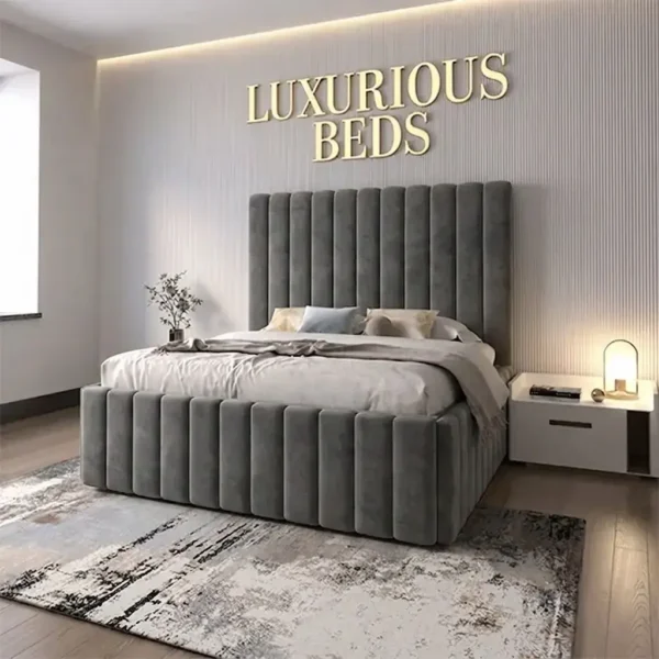 Luxurious Beds Deacon Upholstered Panel Bed Frame