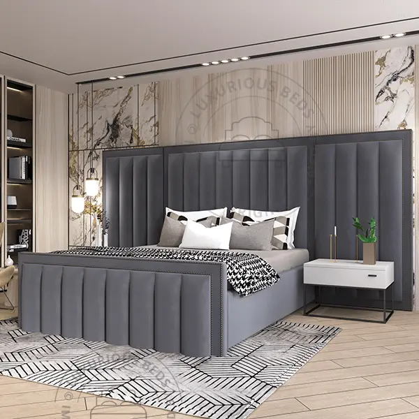 Luxury Alpha Upholstered Bed Frame - Luxurious Beds uk - Modern Posh Style British Bedrooms