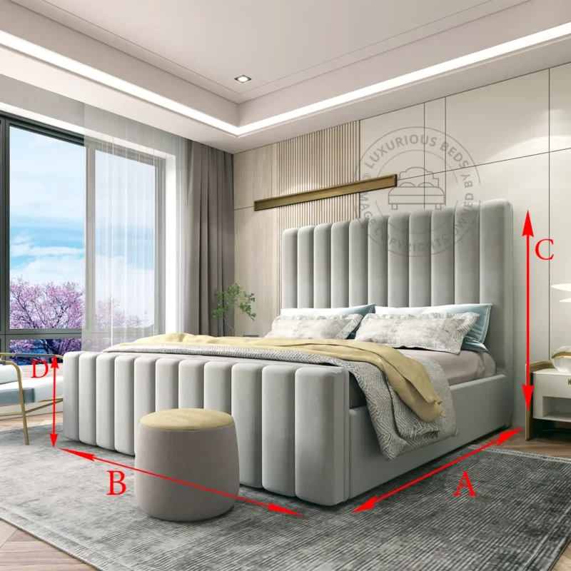 Amber Panel Bed Frame's dimensions