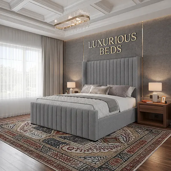 Charcoal Velvet Bed Frame