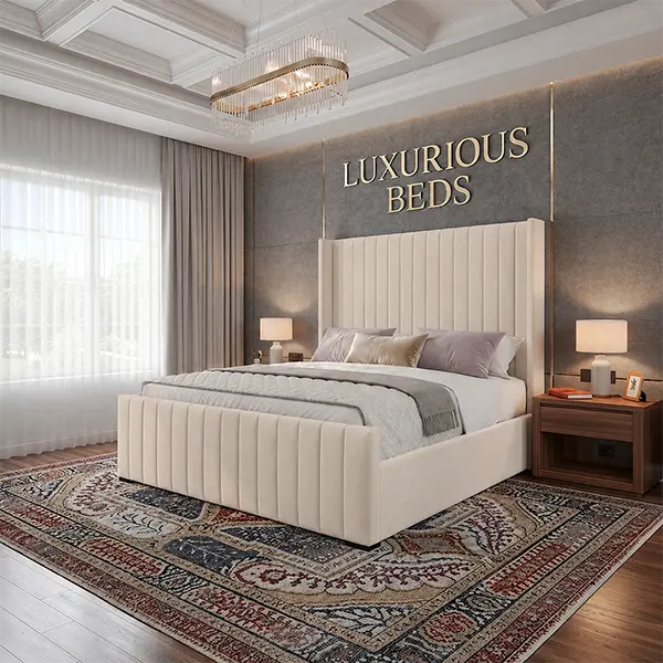 Cream Velvet Bed Frame