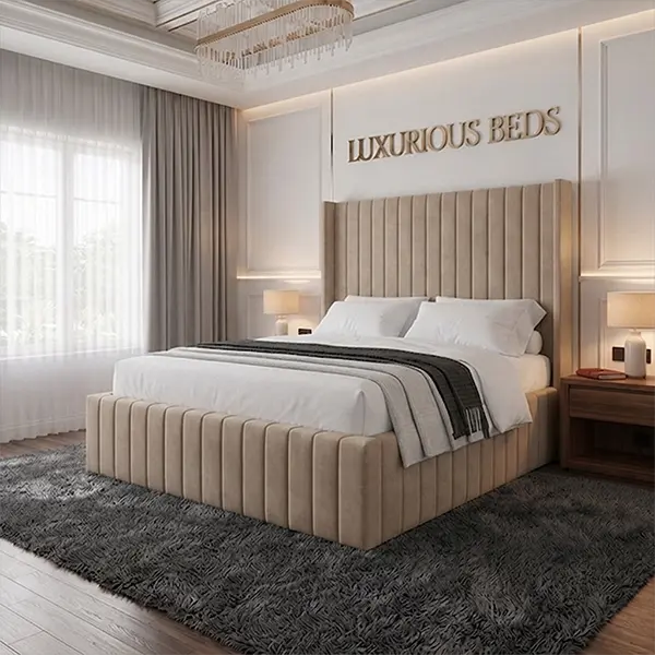 Mink Plush velvet bed frame