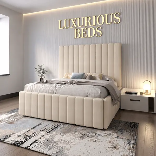 double cream bed frame