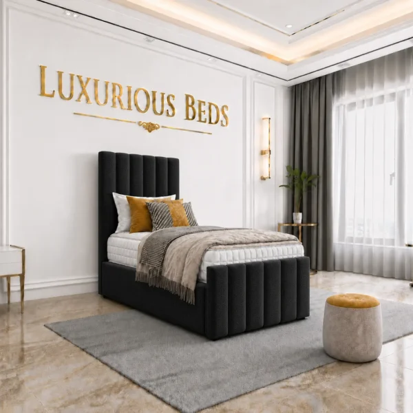 Single black Bed for children