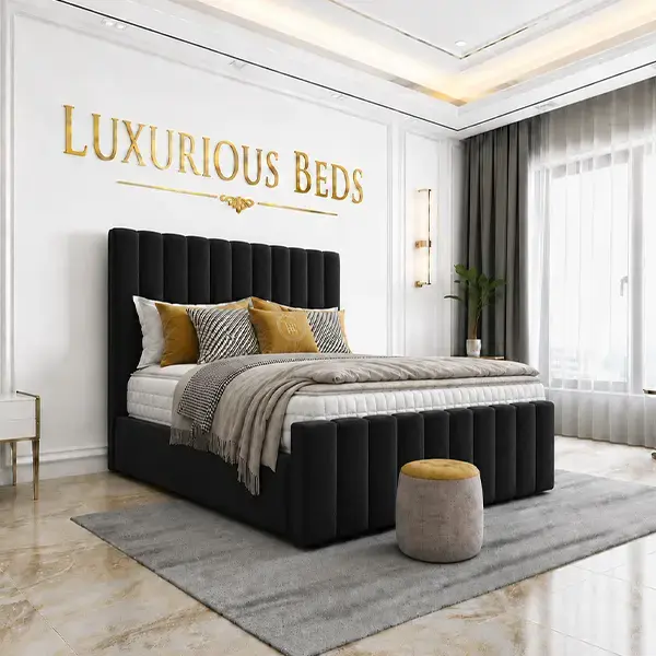 black king size bed