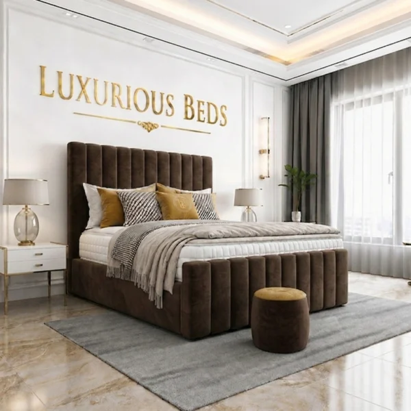 double chocolate plush bed frame