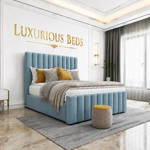 double sky velvet bed frame