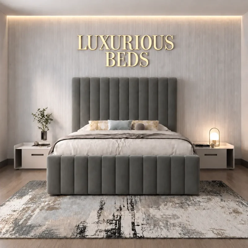 small double charcoal velvet bed frame